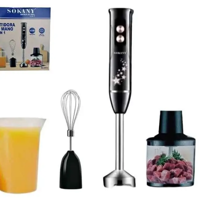 Set mini pimer batidora de mano 4 en 1 sokany