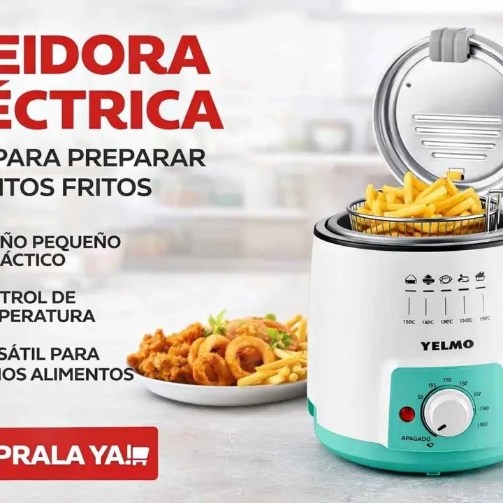 Freidora electrica 1 lts yelmo con aceite