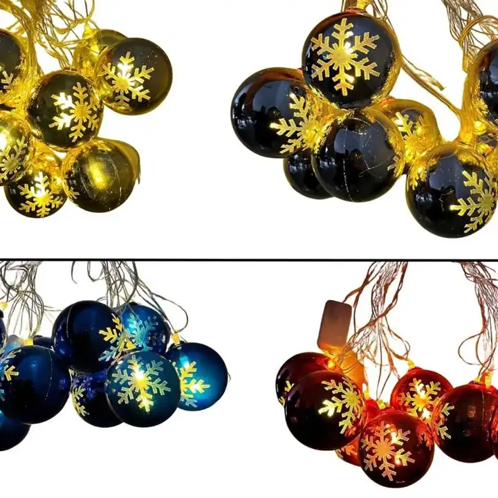 Esfera navidad colores C/luces bolas