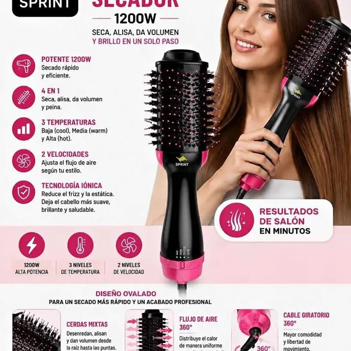 Cepillo secador 1200W regulable