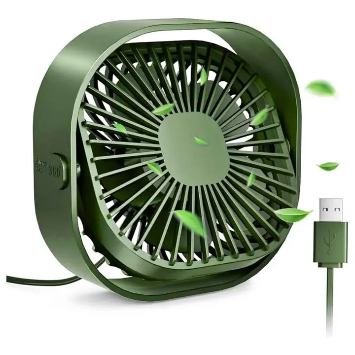 Mini ventilador de mesa USB verde