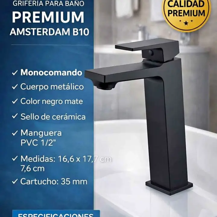 Griferia para baño premium amsterdam B10 Kanji bla