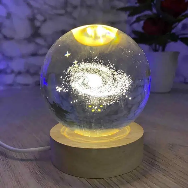 Lampara esfera de cristal