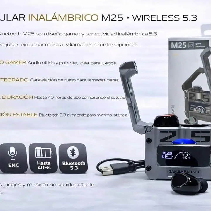 Auricular M25 - wireless 5.3 M25