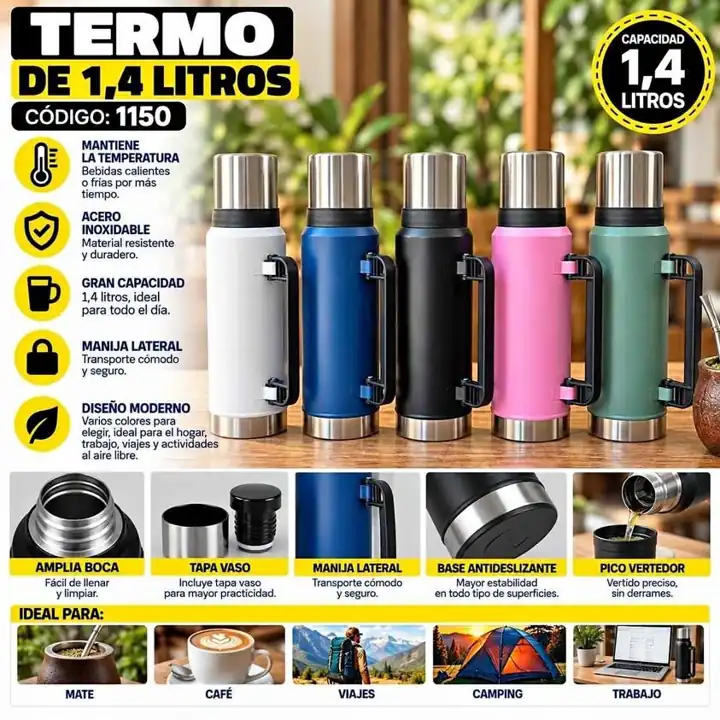 Termo de 1,4 litros