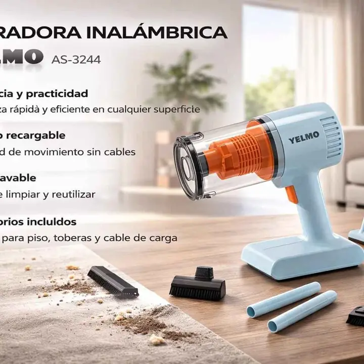 Aspiradora 2 en 1 recargable - yelmo