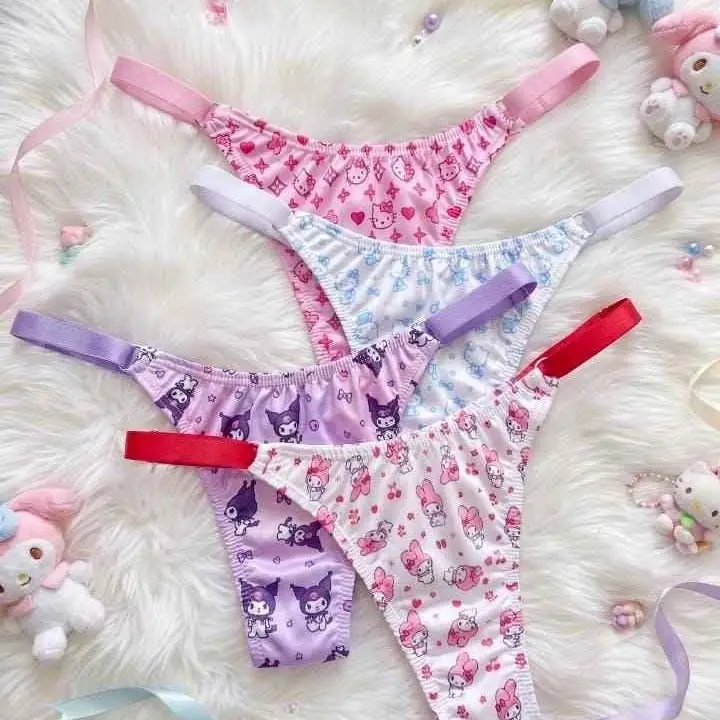 Less V Kitty Lycra tira ancha cutecore