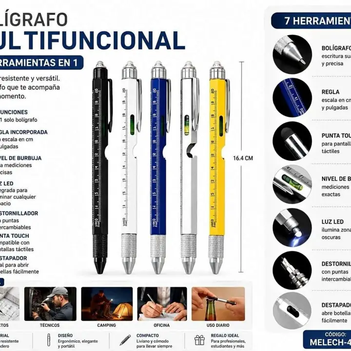 Boligrafo multifuncional