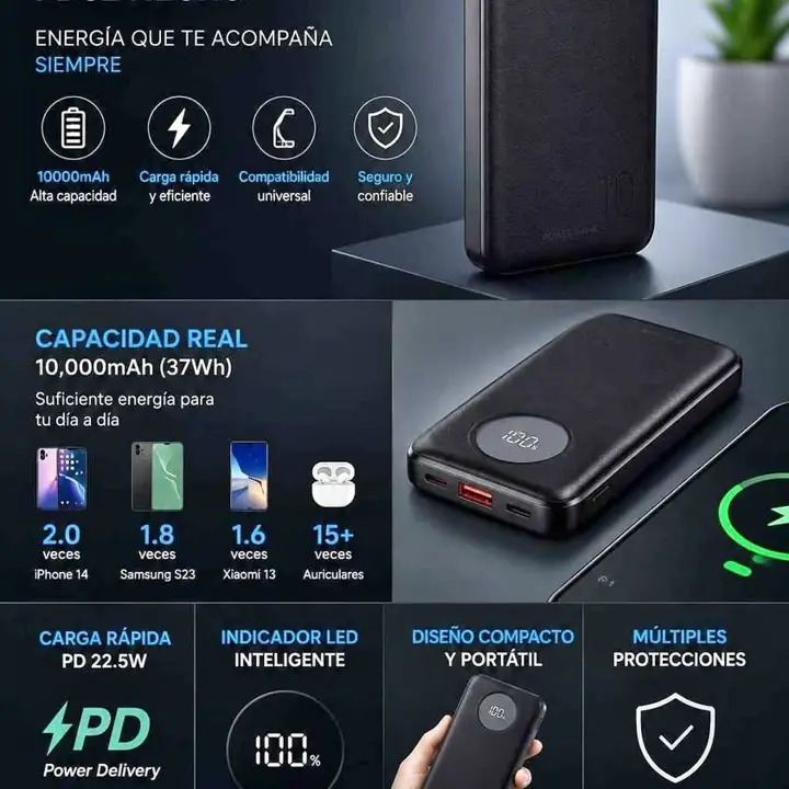 Power bank 10000 mah - cargador portatil