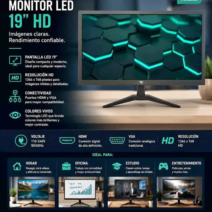 Monitor 18,5" panel tn HD HDMI oasis