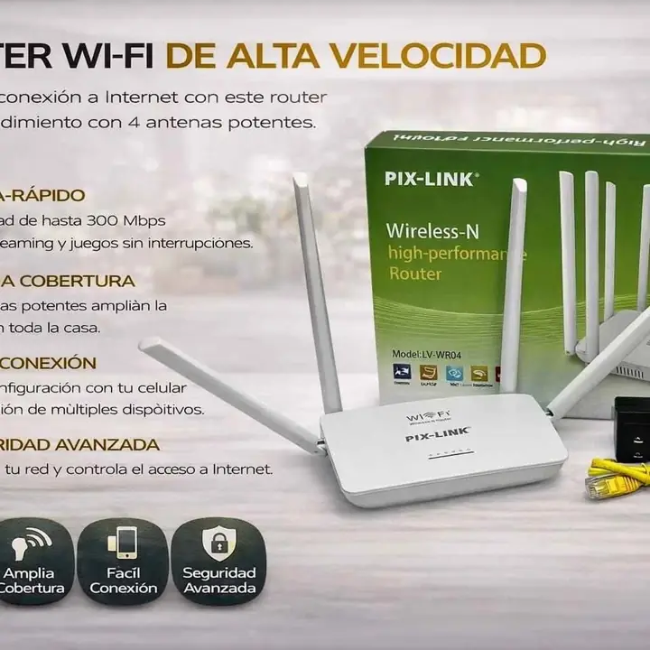 Repetidor WiFi 4 antenas - pix link