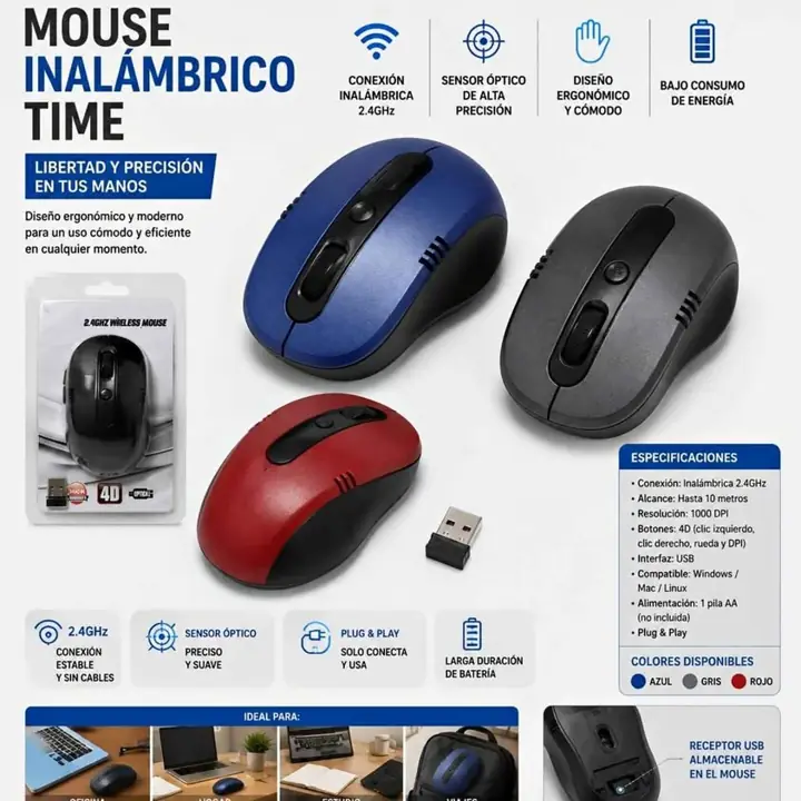 Mouse inalambrico time