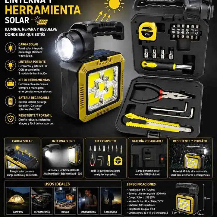 Linterna y herramienta solar