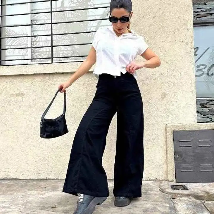 Jean maxi palazzo negro