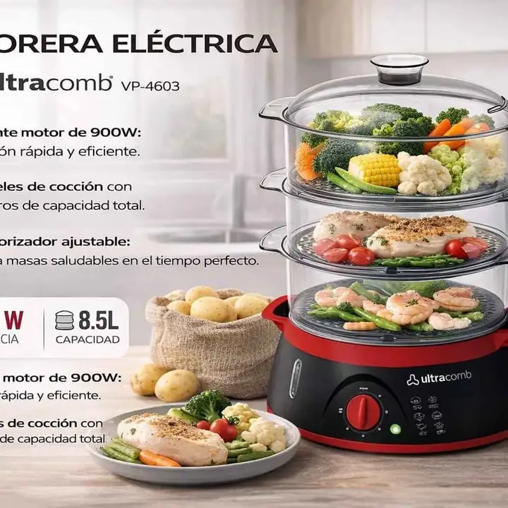 Vaporera electrica 900W Ultracomb