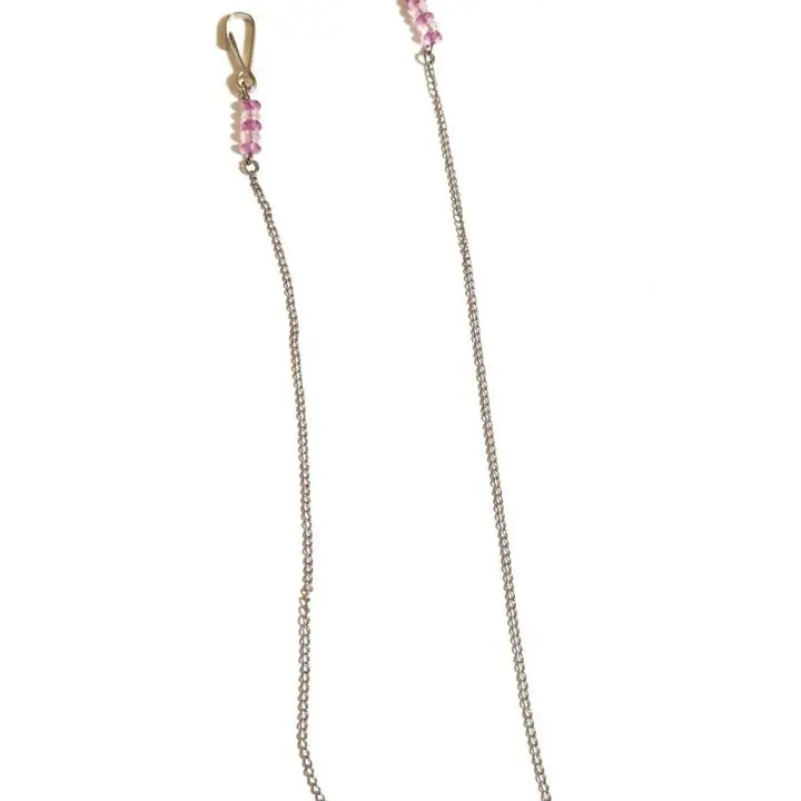 Cadena Porta Barbijo Bolsillos Jeans Mochilas Plateada 50cms nueva