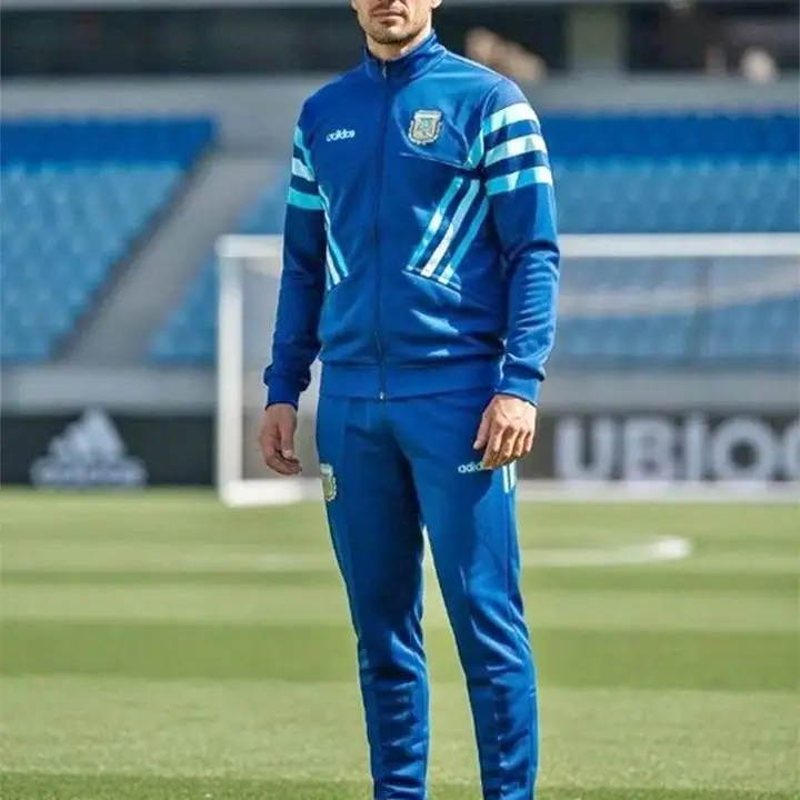 Conjunto Seleccion Argentina Retro Campera Pantalon Azul AFA Futbol TALLE XL