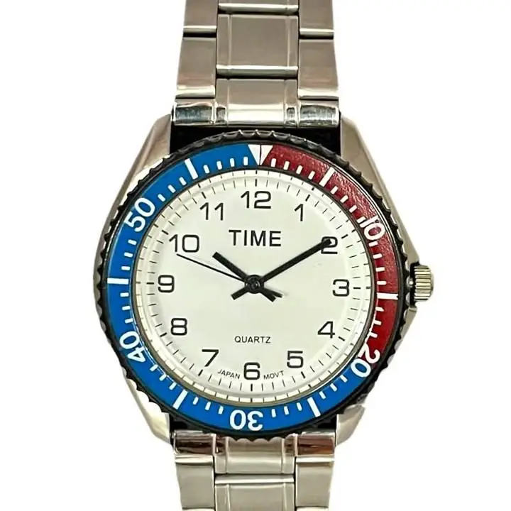 Reloj Pulsera Hombre Time 1092t Visel Giratorio Malla Acero nuevo relojes