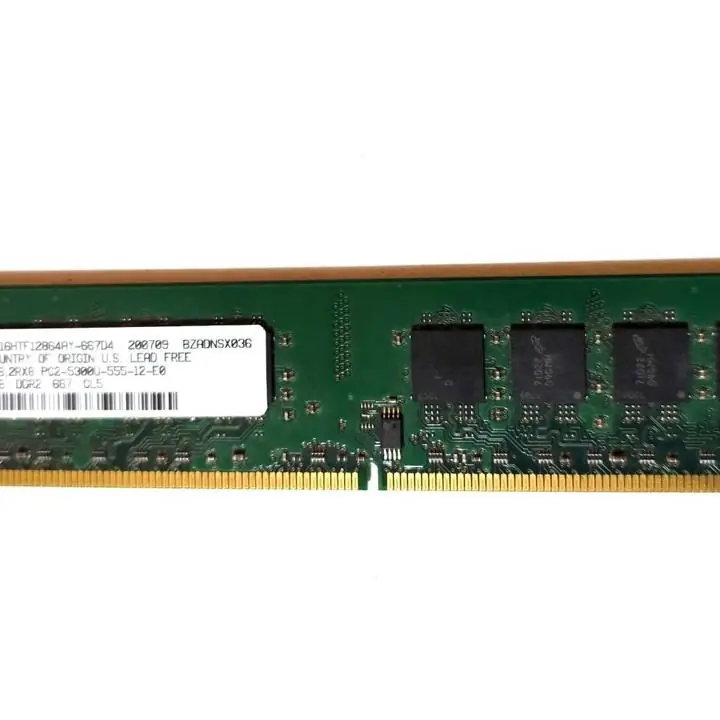 Memoria Ram X2 Pc Micron 1gb Ddr2 667mhz Pc2 5300 Usada Cl5 usada