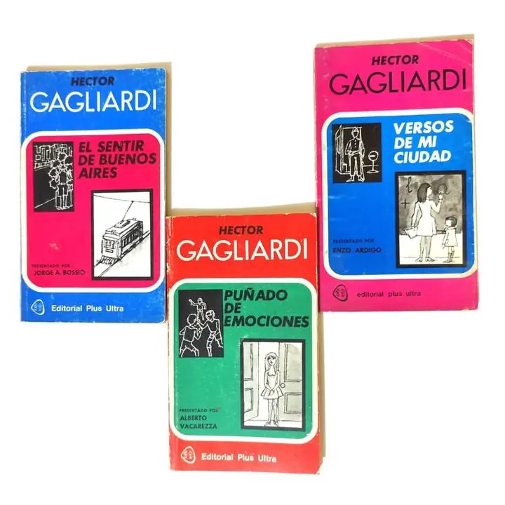 Lote 3 Libros Hector Gagliardi Versos de Mi Ciudad Puñado de emociones usado