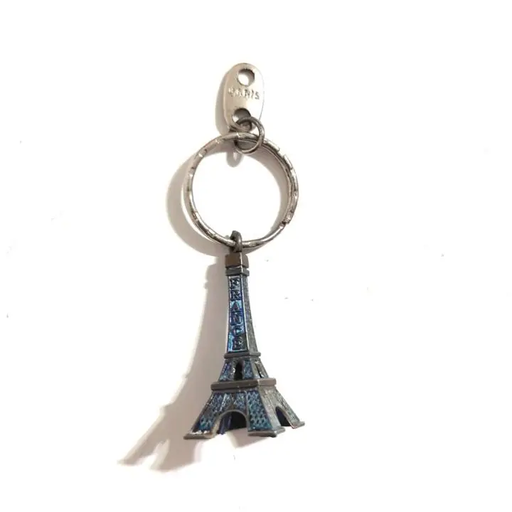Llavero Torre Eiffel Usado Francia Azul Eifel Paris Metal