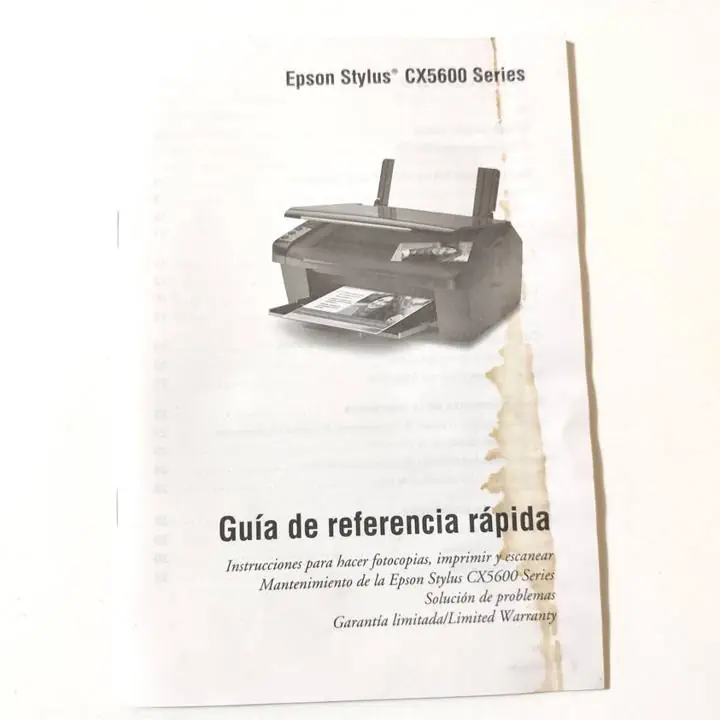 Manual Guia Rapida Impresora Epson Cx 5600 Cx5600 Libro usado