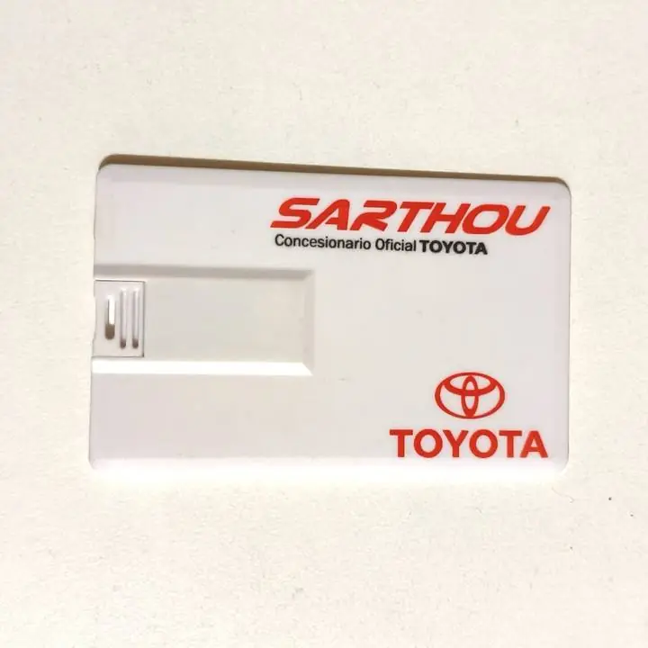 Tarjeta Pendrive 2gb Usb Toyota Billetera Auto Stereo Pen Blanco Toyota usado
