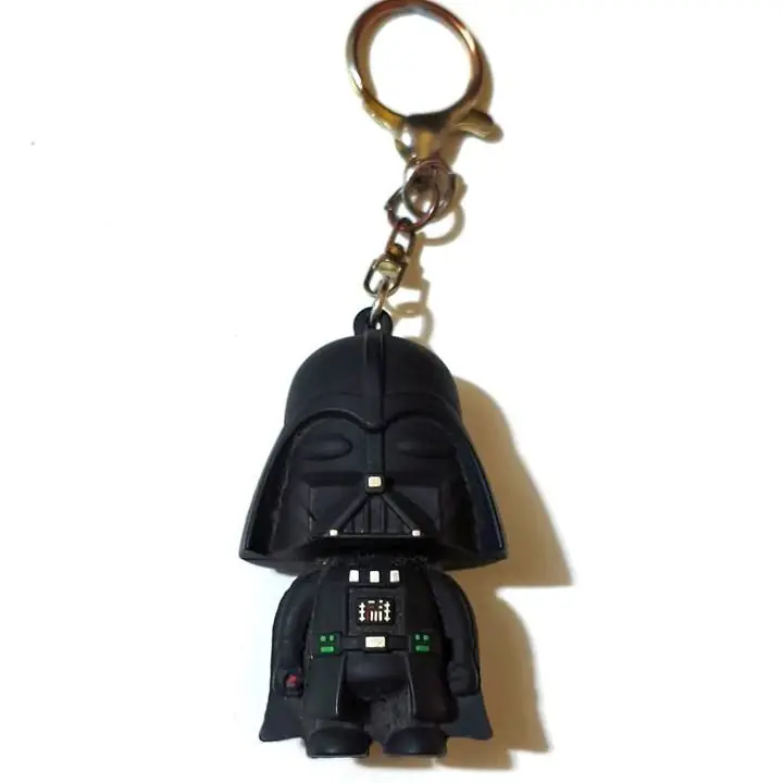 Llavero Darth Vader Star Wars de Goma 7cms Llaves Muñeco Negro usado