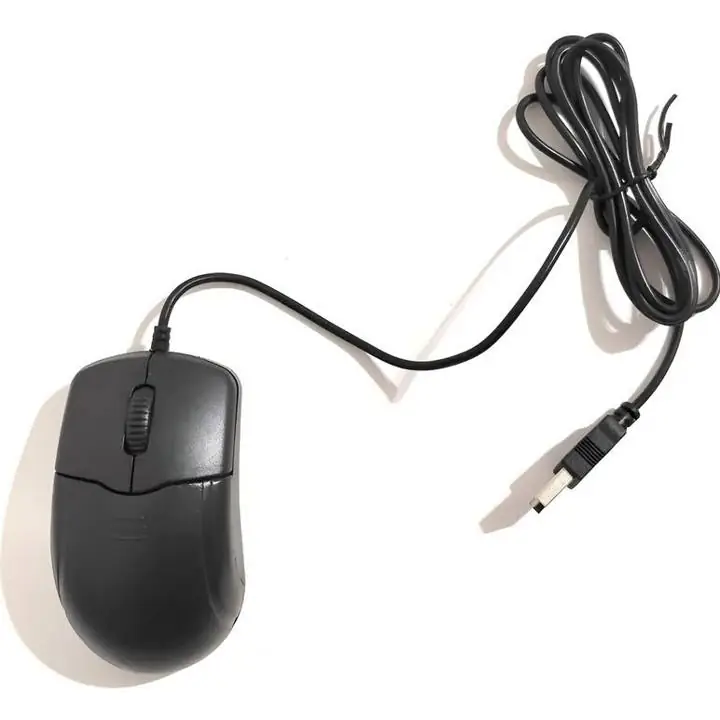 Mouse Optico Usb Pc Notebook 3 Botones Usado Scroll Negro Negro