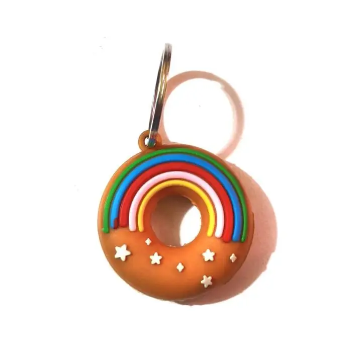 Llavero Dona de Goma Donuts Adorno Llaves 4,5cms Colores usado