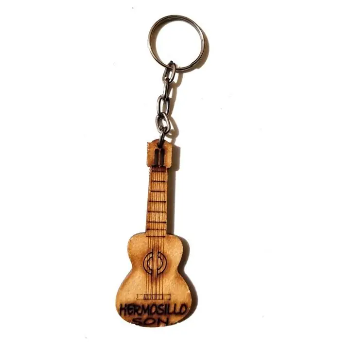 Llavero Guitarra Criolla Recuerdo Hermosillo Son Mexico Madera usado