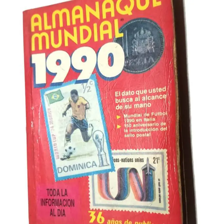 Libro Almanaque Mundial 1990 Estadistica Retro Vintage Info usado