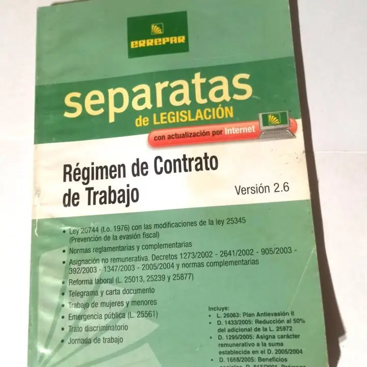 Separatas Regimen de Contrato de Trabajo Derecho Universitario usado
