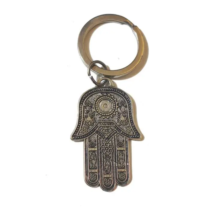 Llavero Mano de Fatima Gris Proteccion Amuleto Llaves 5cms usado