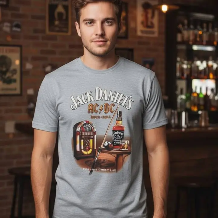 Remera Jack Daniels Pool Ac Dc Retro Vintage Moda Estampada nueva Talle L y XXL