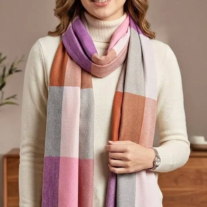 Pashmina Ruana Bufanda 160x70cms Rustica Pañuelo Moda nueva