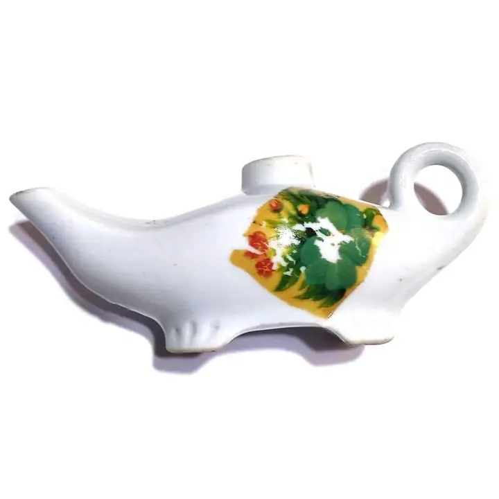 Lampara Adorno Retro Vintage Porcelana Hogar Antiguo Aladin usado