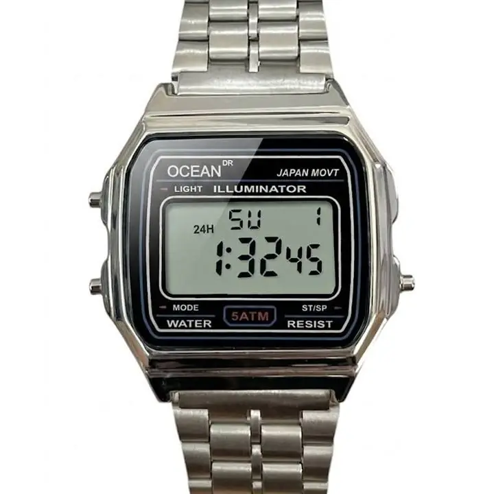 Reloj Digital Ocean Dr Acero Sumergible Hombre F91 Metal