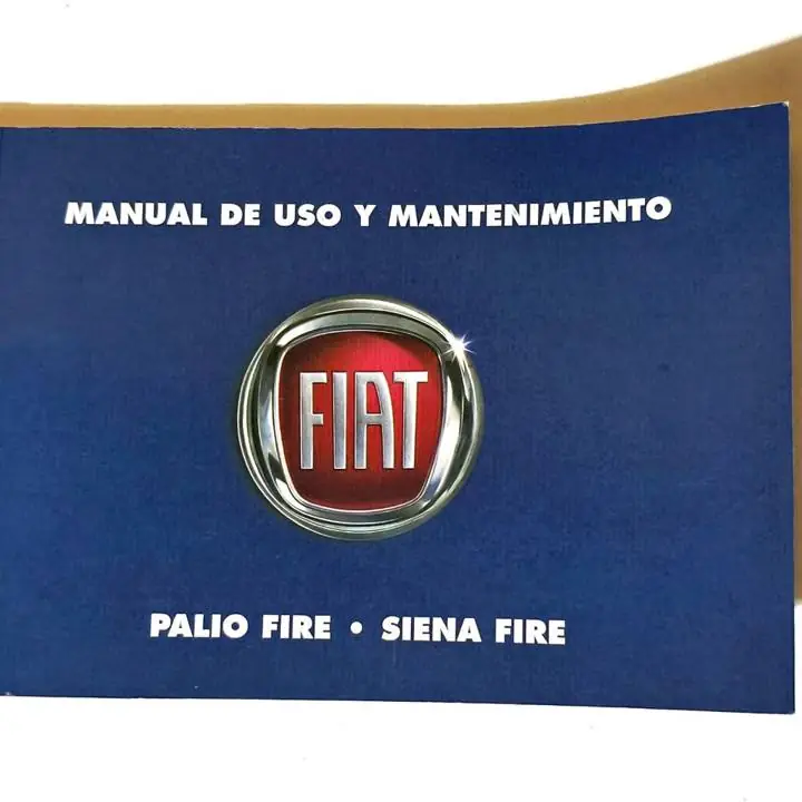 Manual de Uso Y Mantenimiento Fiat Palio Fire Siena Fire 8v usado