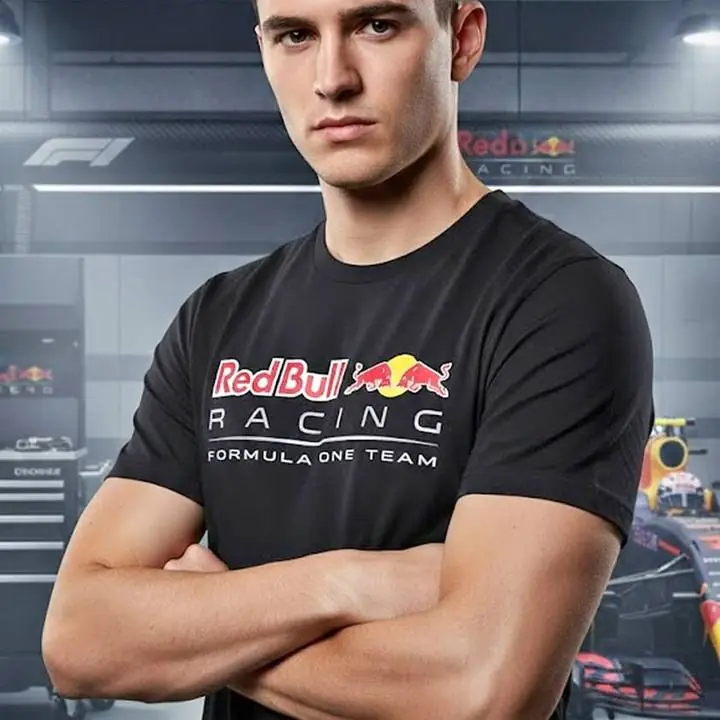 Remera Red Bull Racing Formula 1 Team Negra Algodon Moda talle L