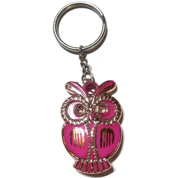 Llavero Buho Lechuza Rosa Moda Suerte Cartera Llaves Usado