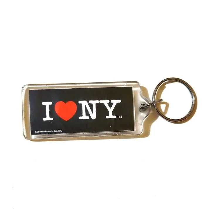Llavero I Love New York Recuerdo Viaje Ny Acrilico Moda Usa usado