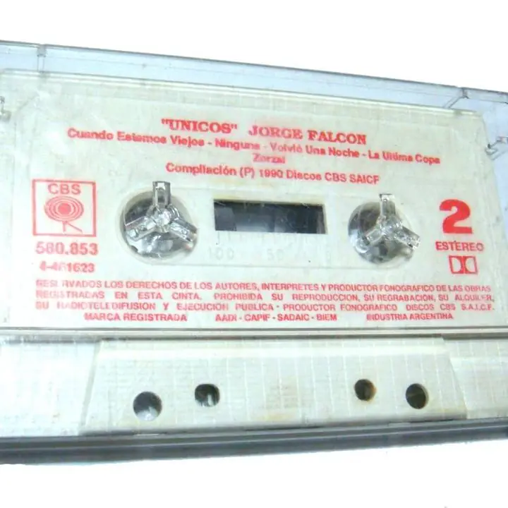 Cassette Jorge Falcon - Unicos Estereo Original Usado retro vintage tango argentina