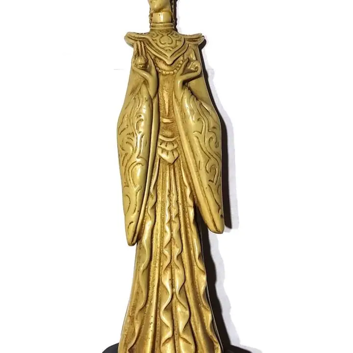 Antigua Figura Oriental Pasta Marfilina Mujer Oriental China usada retro vintage deco arte