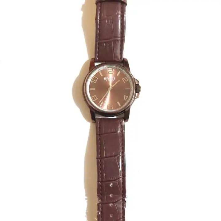 Reloj Hombre Eyki Marron Ecocuero A Revisar sin Pila Pulsera usado