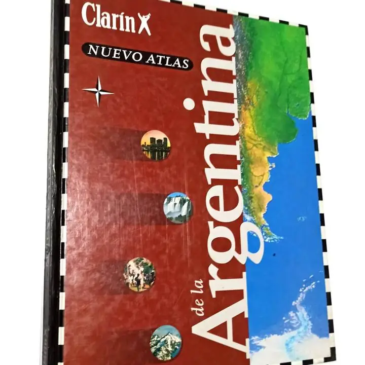 Libro Nuevo Atlas de la Argentina Clarin Color Usado Mapa Arg