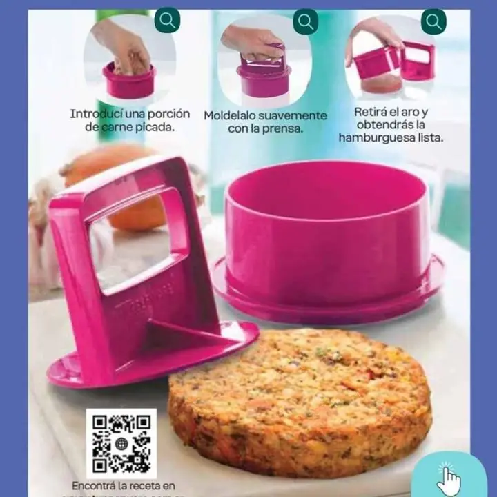Molde p/hamburguesas Tupperware