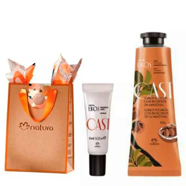 Kit regalos productos Natura Ekos Castaña pulpa para manos+ crema para uñas y cutículas
