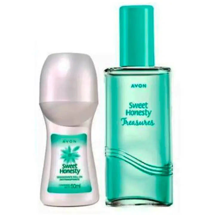 Combo Sweet Honesty Treasures Perfume+ deo roll-on Avon