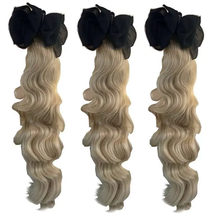 Extensión cola de Caballo con moño pelo cabello